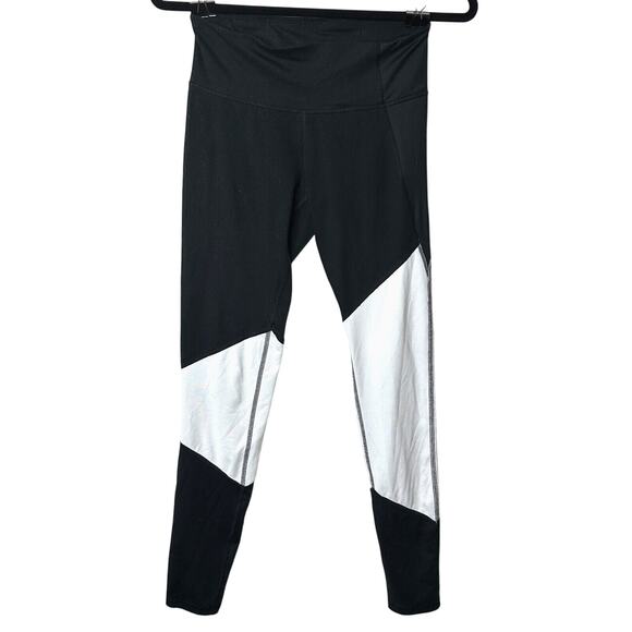 Champion Duo dry+ Black & White Color Block Leggings Mid Rise Yoga Pants S - Picture 1 of 8